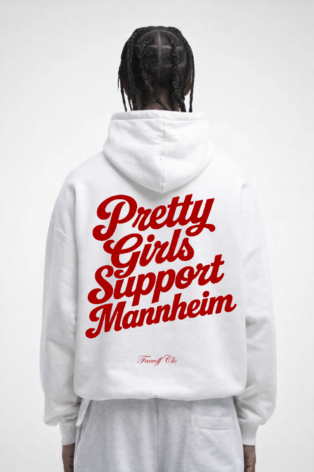 Oversized Hoodie Pretty Girls Support Mannheim