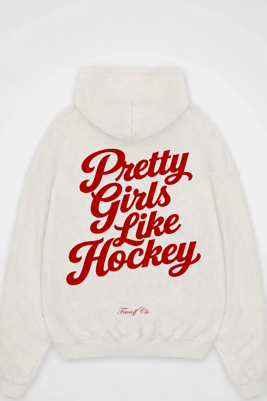 Oversized Hoodie Pretty Girls Like Hockey
