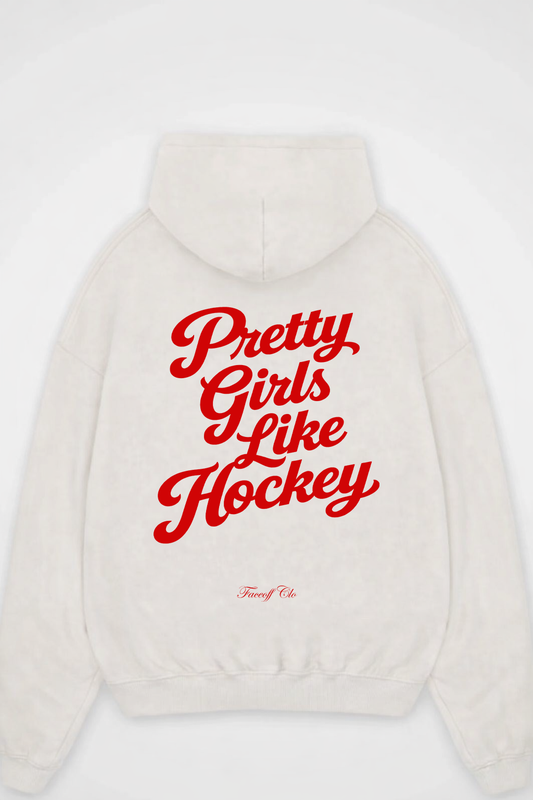 Oversized Hoodie Pretty Girls Like Hockey