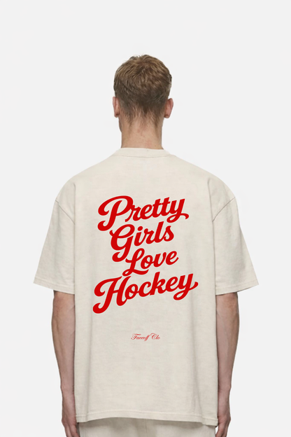 Oversized Shirt Pretty Girls Love Hockey