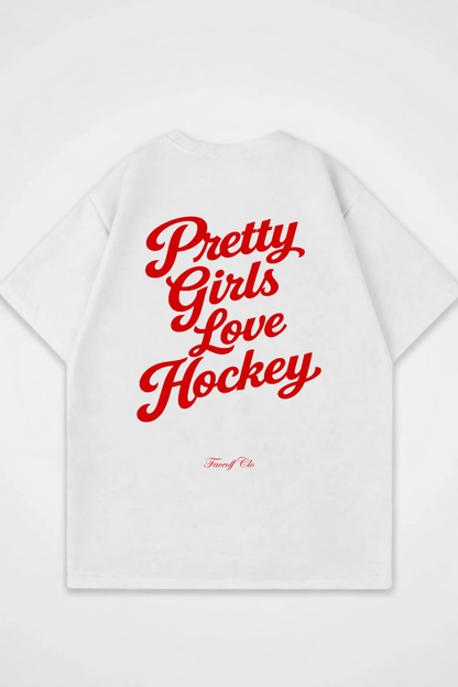 Oversized Shirt Pretty Girls Love Hockey