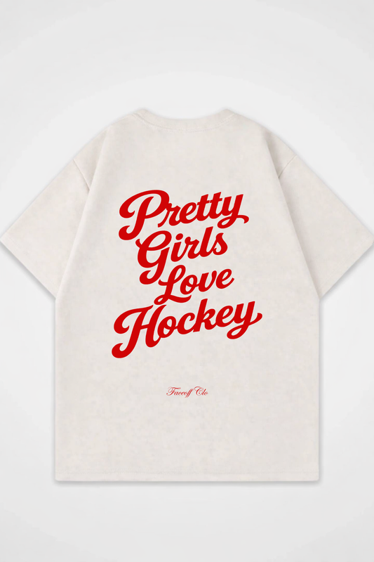 Oversized Shirt Pretty Girls Love Hockey