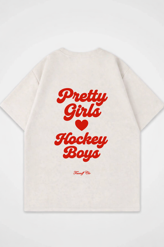 Oversized Shirt Pretty Girls L Hockey Boys